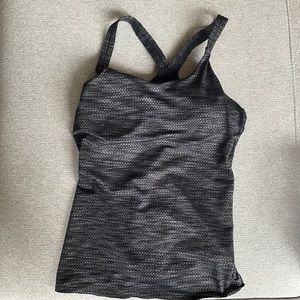 Athleta Black & Gray workout tank top. Size Medium.